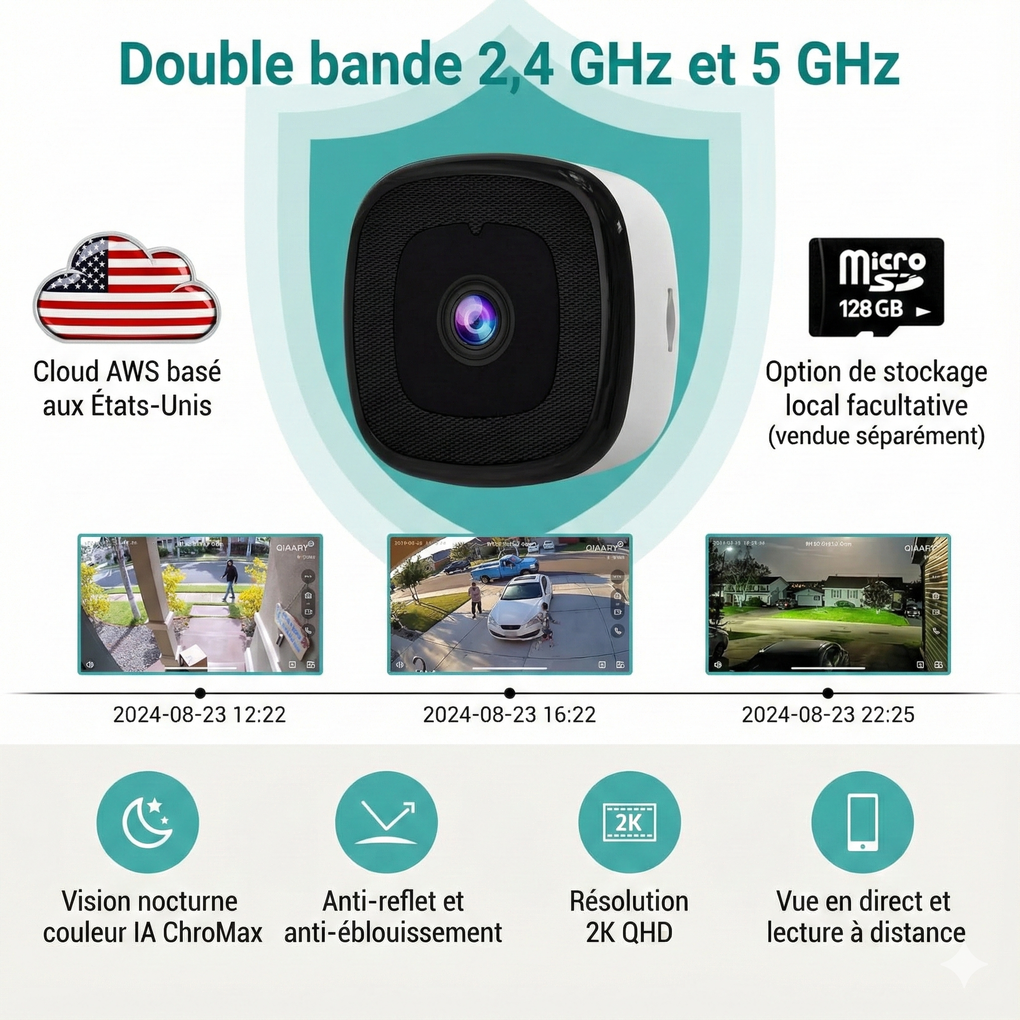 Banila 3MP Pro WindowCam – Caméra de Sécurité Intelligente 2K